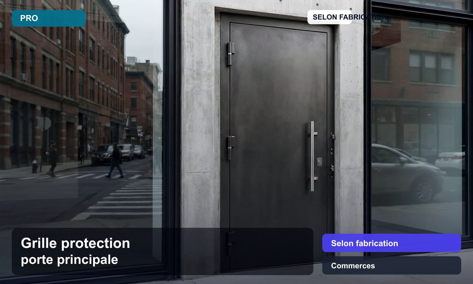 Photo grille protection porte principale norme Selon fabrication pour Commerces