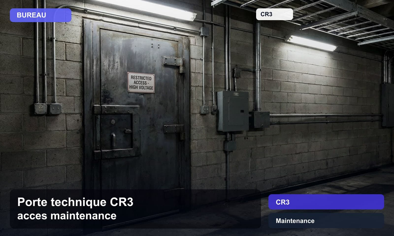 Photo porte technique cr3 acces maintenance norme CR3 pour Maintenance